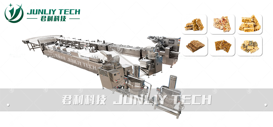 君利芝麻酥坚果酥全自动生产线 花生酥芝麻酥切块成型机