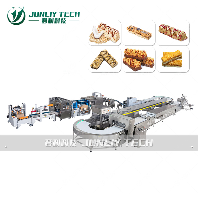 全自动巧克力谷物棒生产线 代餐棒机器 营养棒设备